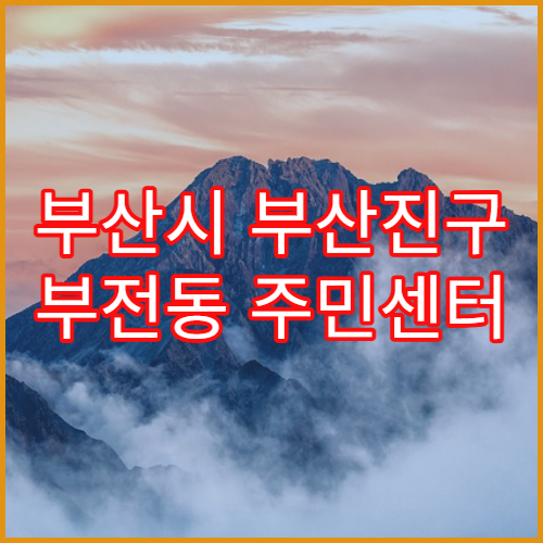 부산시 부산진구 부전동 주민센터 인감증명 발급 거절 사례