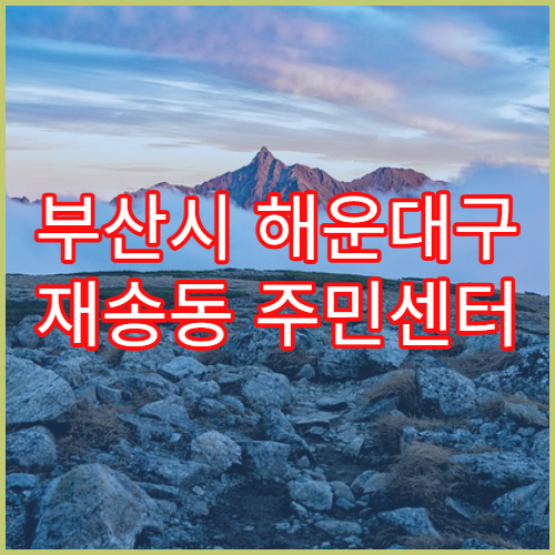 부산시 해운대구 재송동 주민센터 인감증명 대리 발급 요건